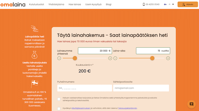 Omalainan kulutusluotot